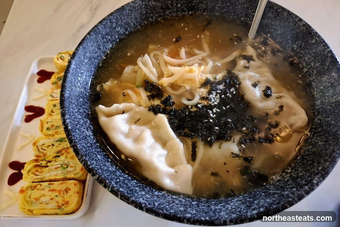 Dumpling Soup and Rolled Omelet
