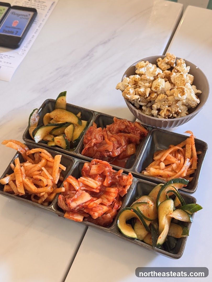 Korean Side Dishes and Popcorn