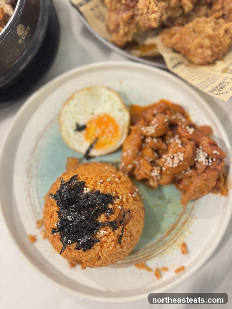 Korean Fried Chicken and Rice