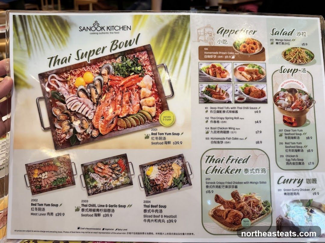 Sanook Kitchen Menu