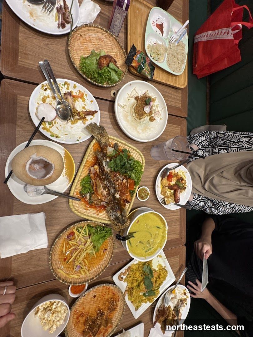 Table full of Thai food