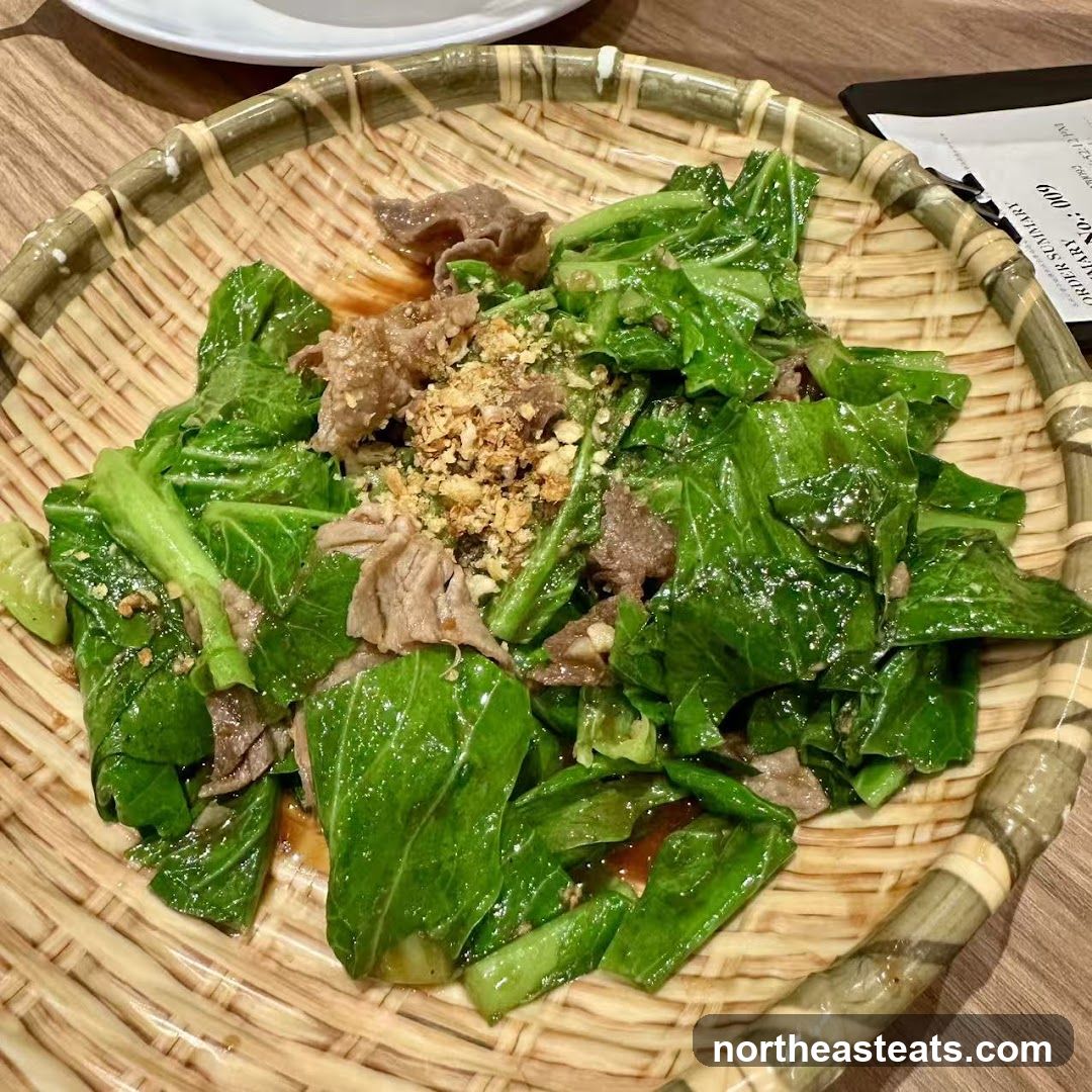 Stir-fried Greens with Beef
