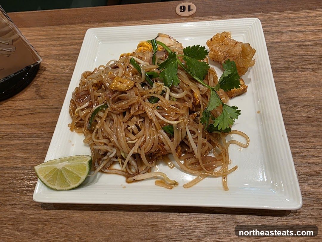 Pad Thai with Fried Chicken