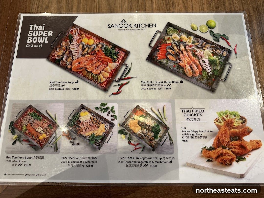 Sanook Kitchen Menu