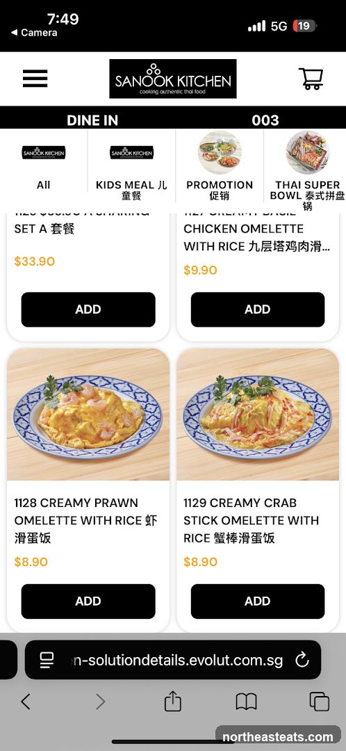 Sanook Kitchen Menu
