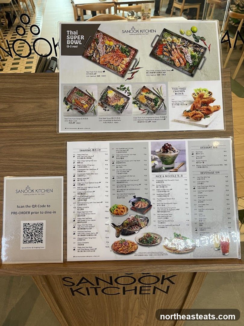 Sanook Kitchen Menu