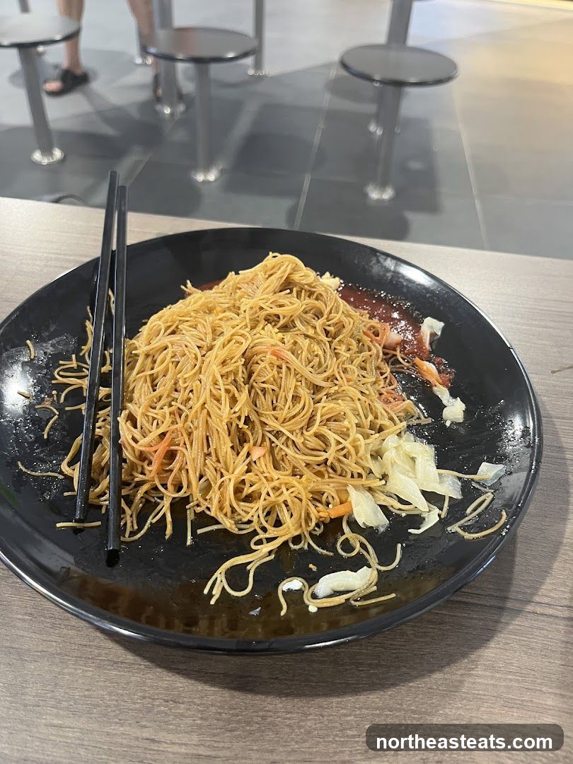 Noodles on a plate