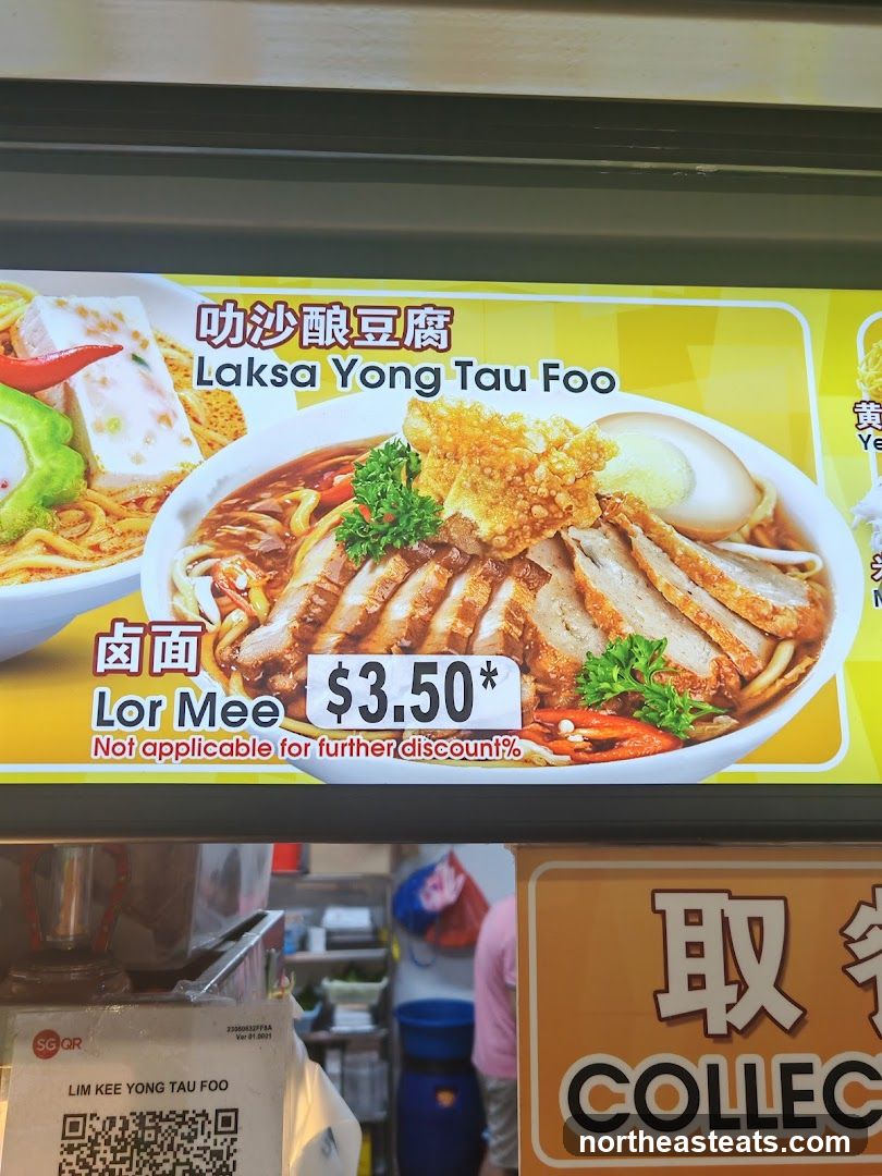 Laksa Yong Tau Foo and Lor Mee Menu
