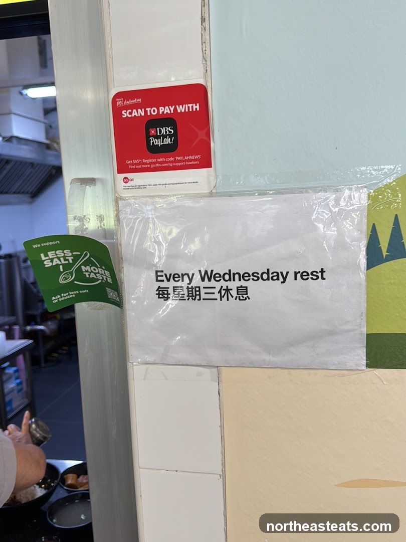 Payment and Rest Day Signage