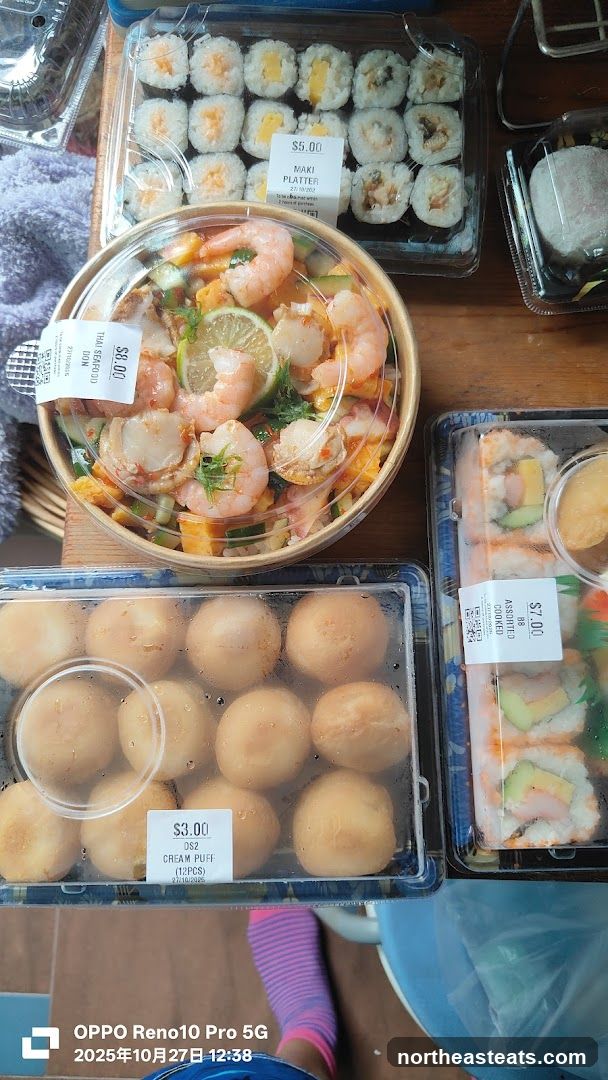 Assorted Sushi and Seafood Salad