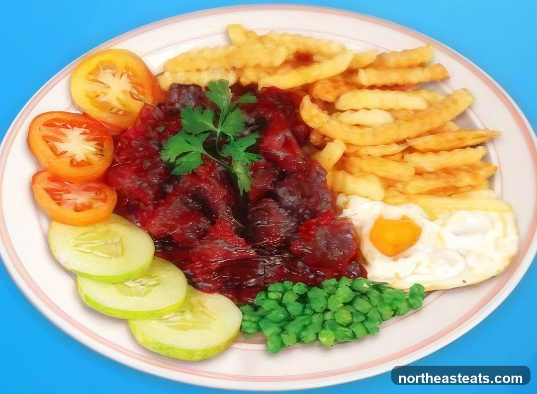 Meat Dish with Fries and Vegetables