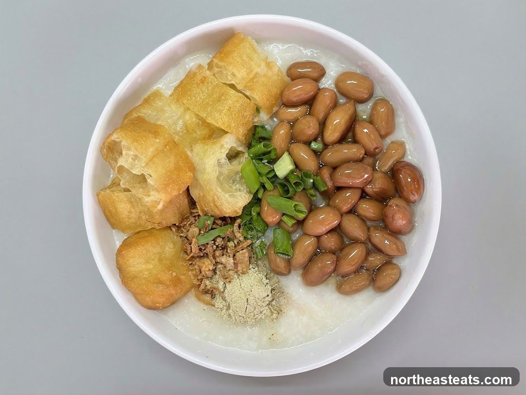 Congee with toppings