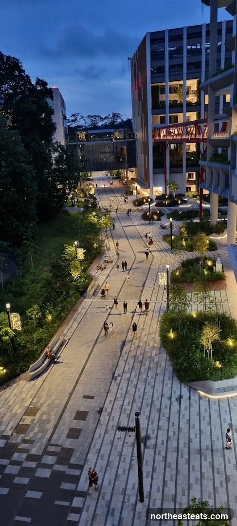 Modern Urban Plaza at Dusk