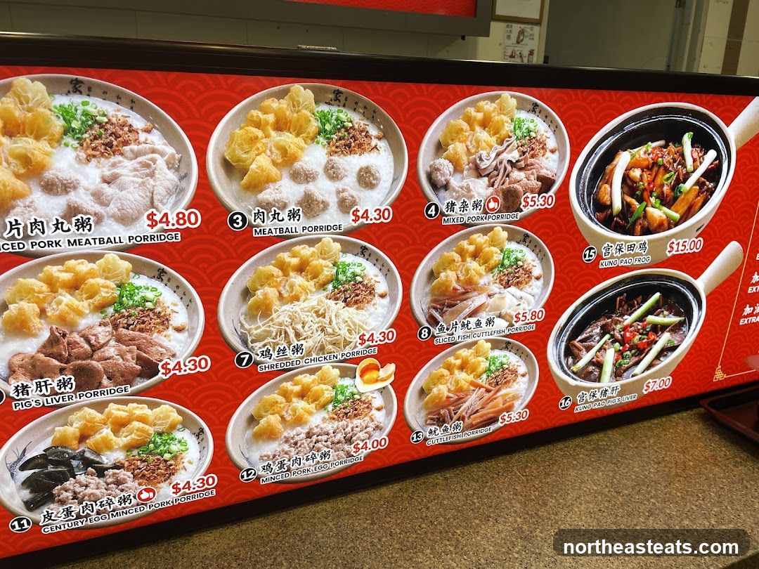 Porridge Menu