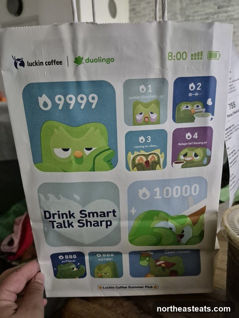 Luckin Coffee and Duolingo Bag