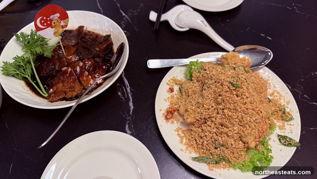Two dishes on a table