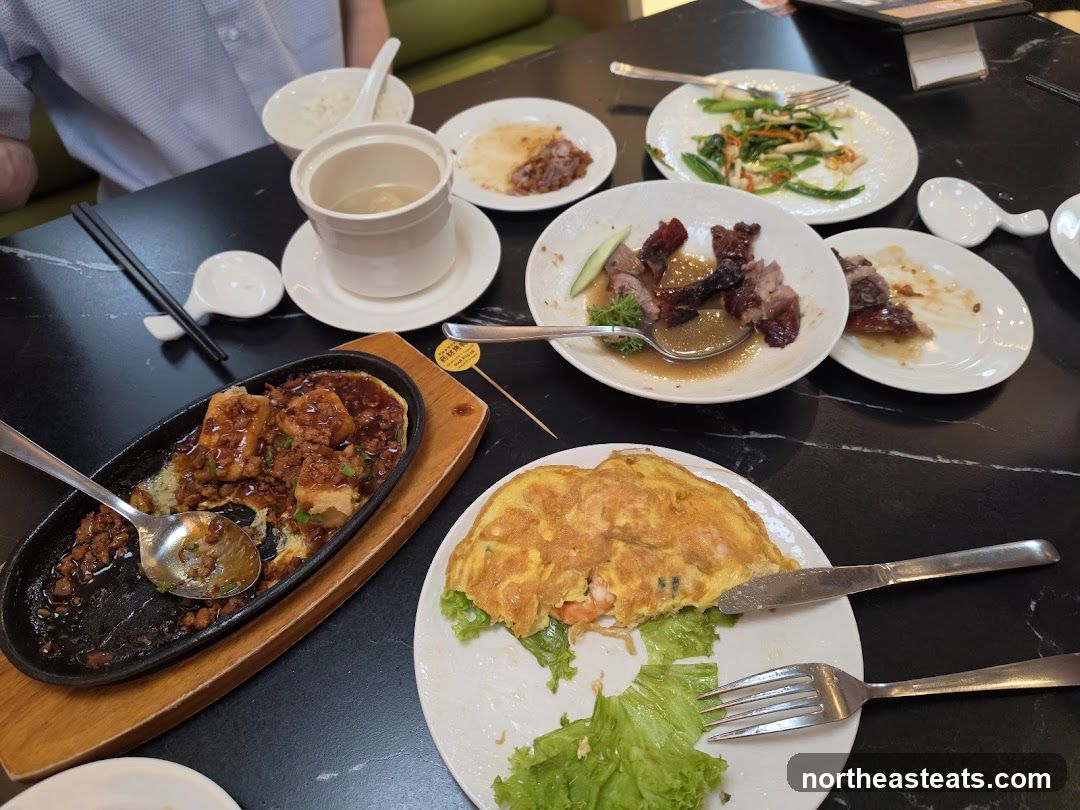 Table with Chinese Food