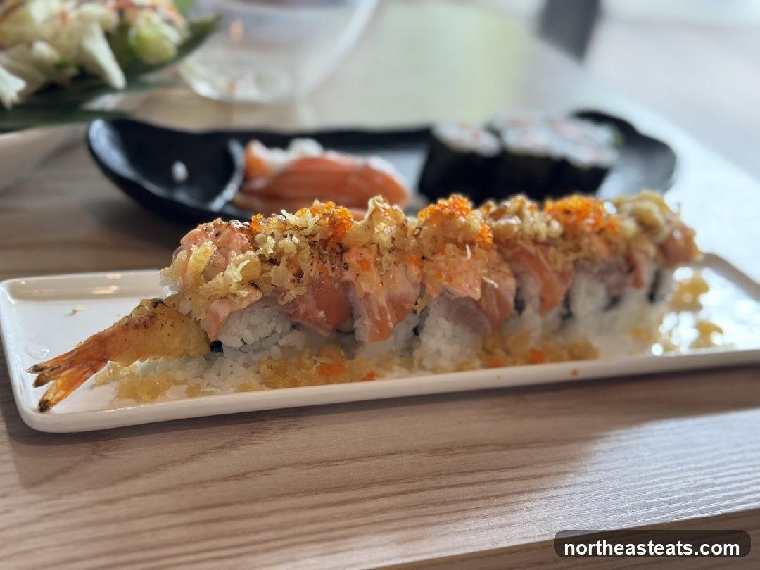 Sushi Roll with Shrimp and Salmon