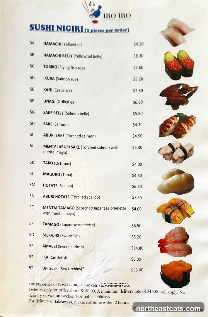 IRO IRO SUSHI NIGIRI