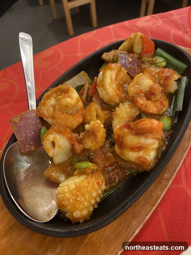Sizzling Seafood Dish