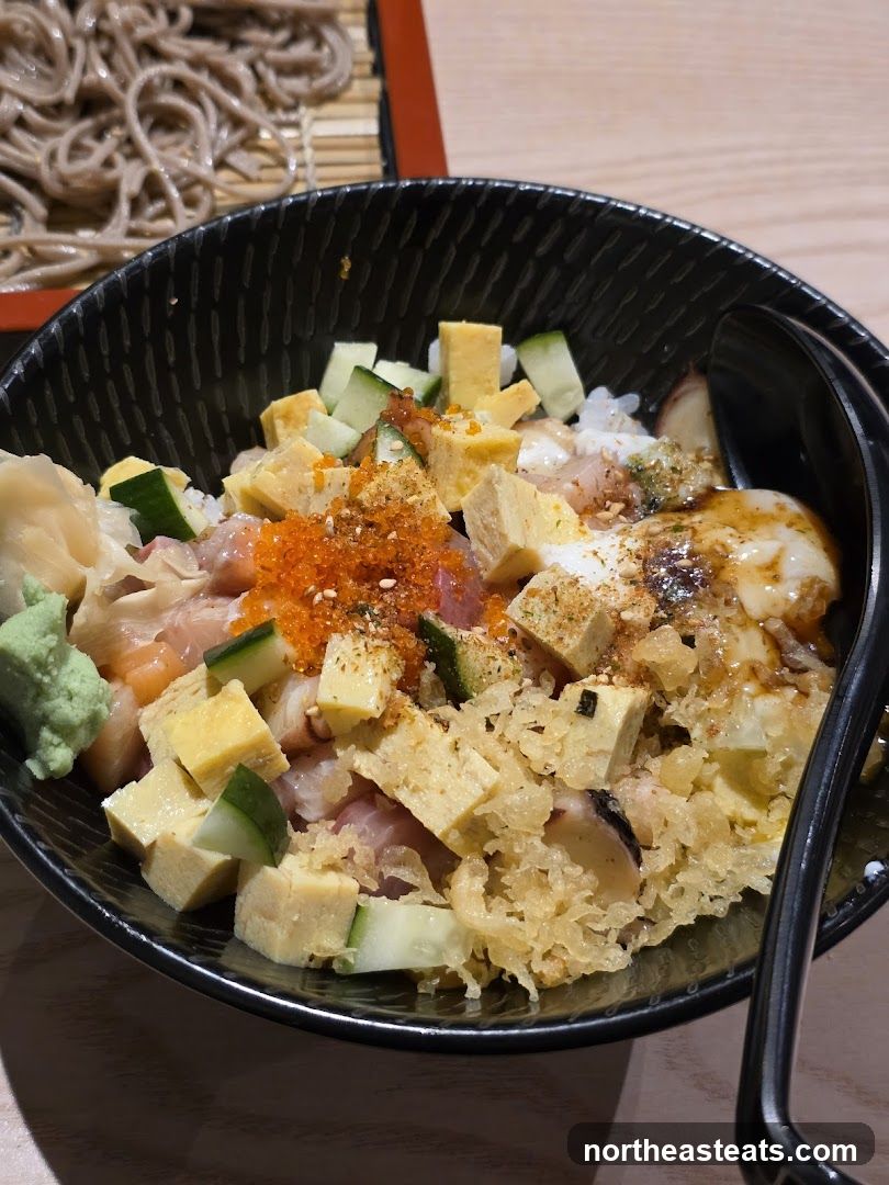 Chirashi Don with Soba Noodles