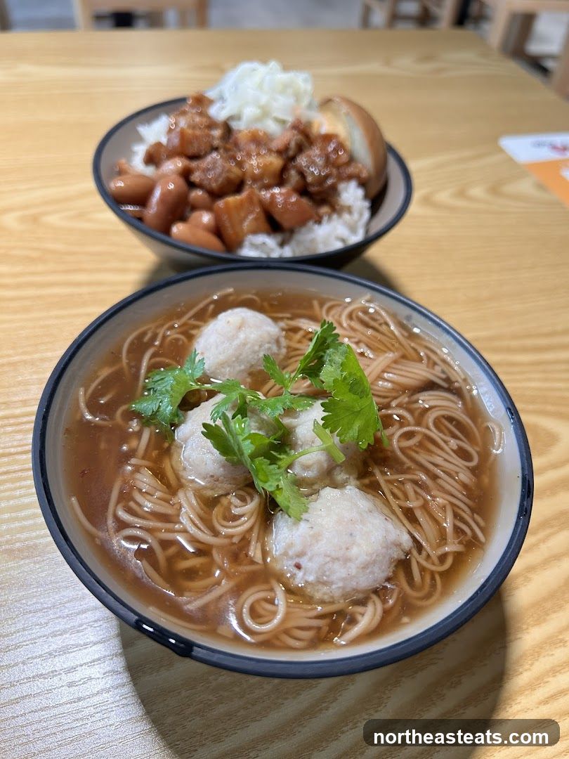 Noodle Soup and Rice Bowl