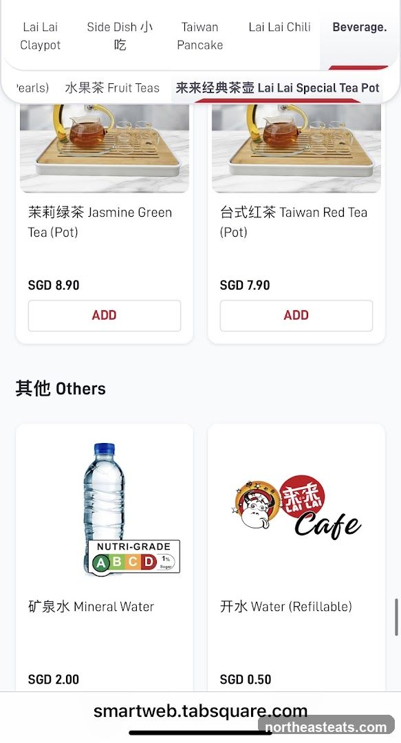 Lai Lai Menu