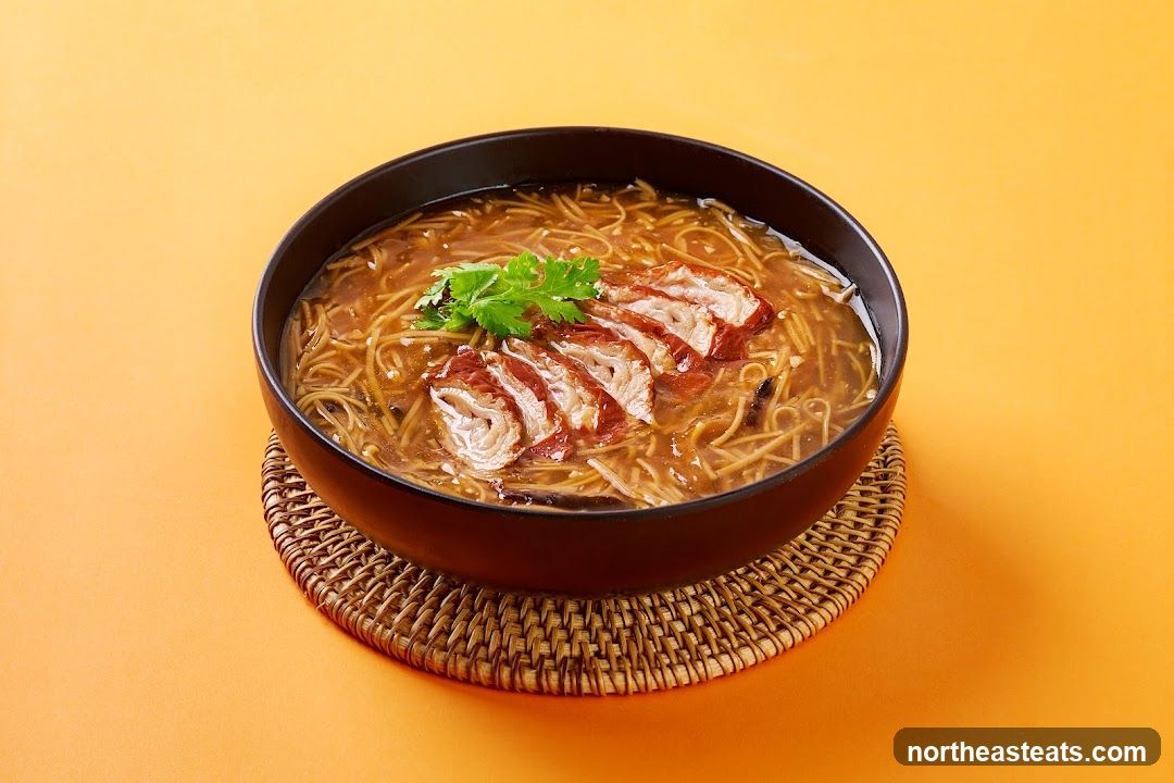 Bowl of Noodles with Sliced Meat