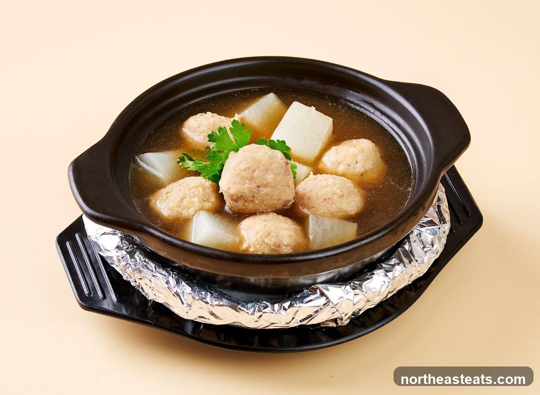 Meatball and Radish Soup