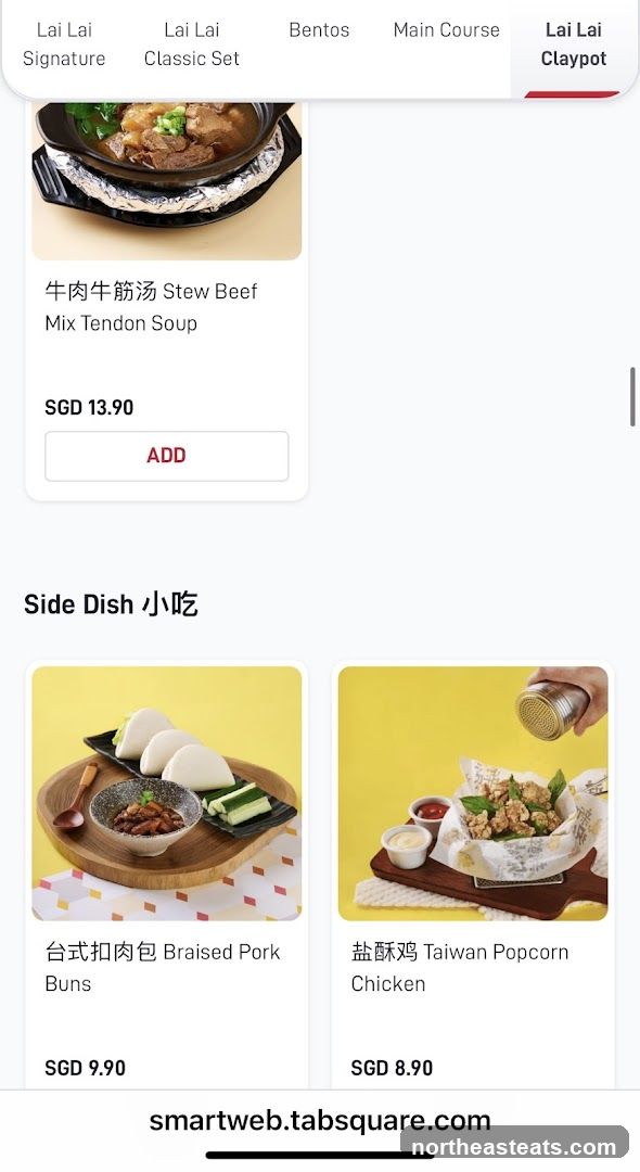 Lai Lai Claypot Menu