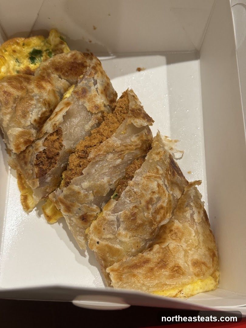 Savory Crepe with Pork Floss and Egg