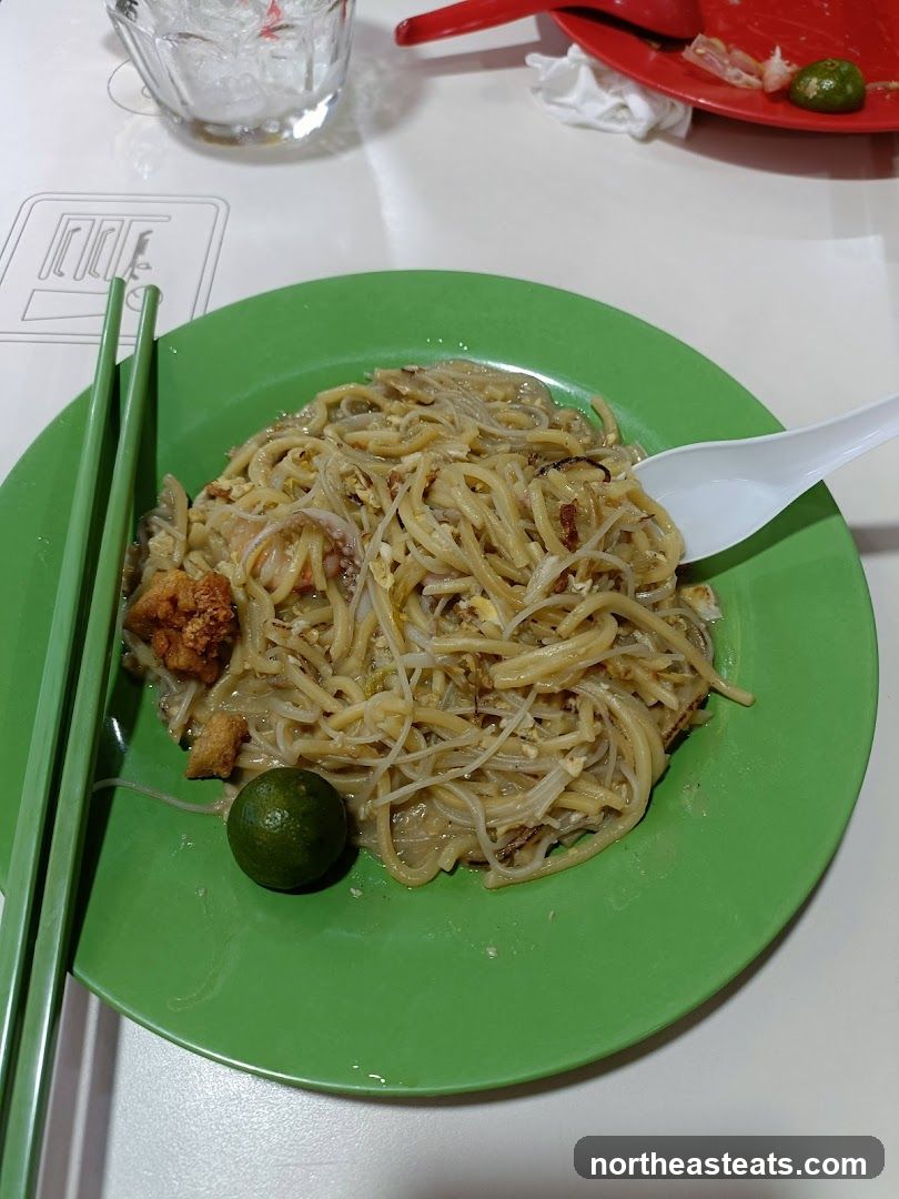 Noodles with Lime and Fried Bits