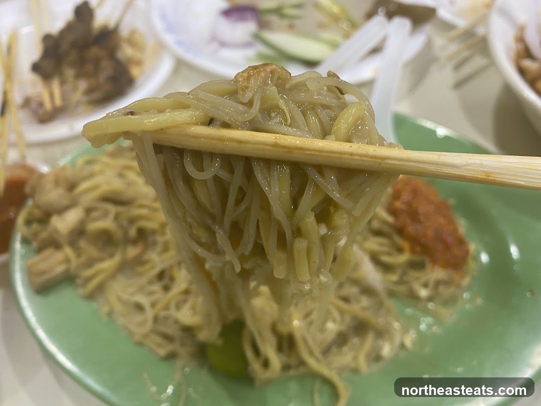 Noodles with chopsticks