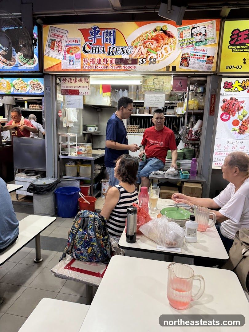 Food Stall with Customers