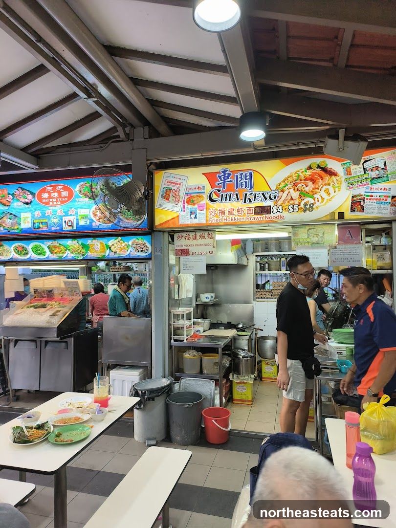Food Stall with Menu and Seating
