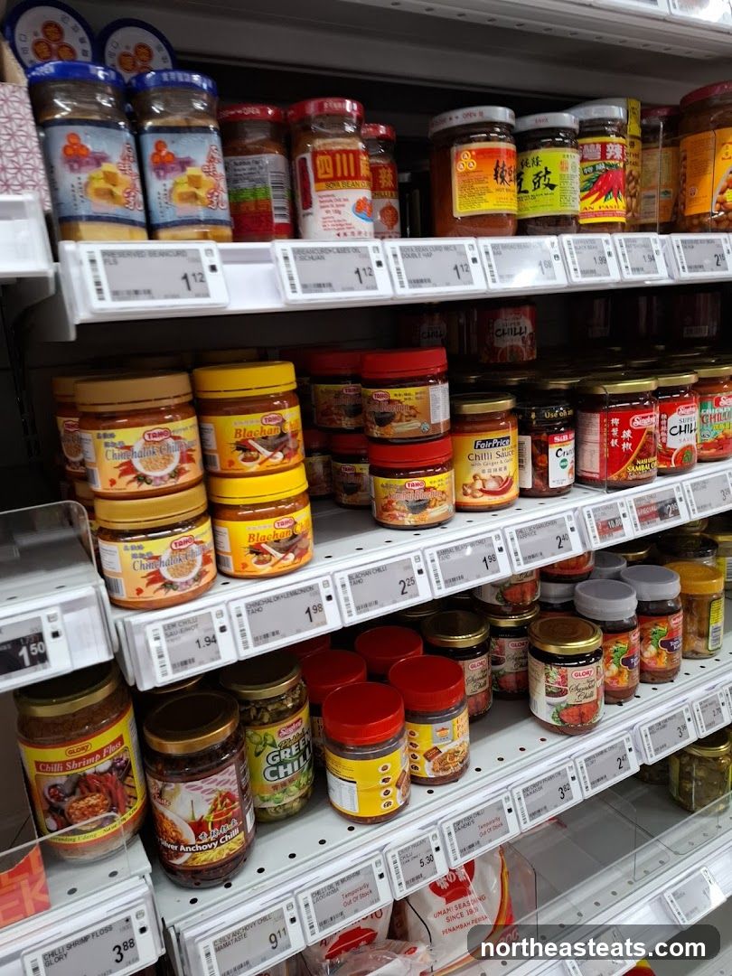 Condiments on Shelves