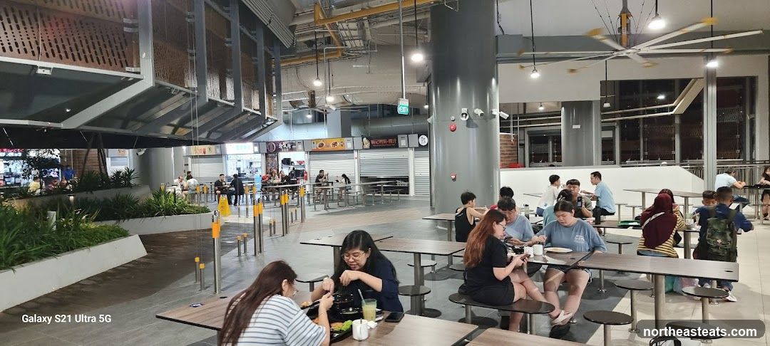 Food court with diners