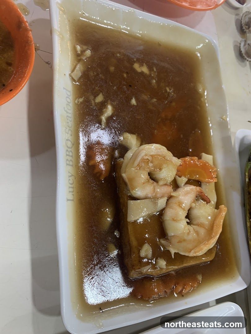 Tofu with Shrimp and Carrots