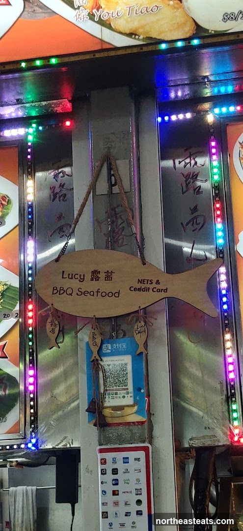 Lucy BBQ Seafood Sign