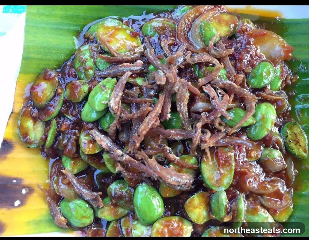 Stir-fried Stink Beans with Anchovies