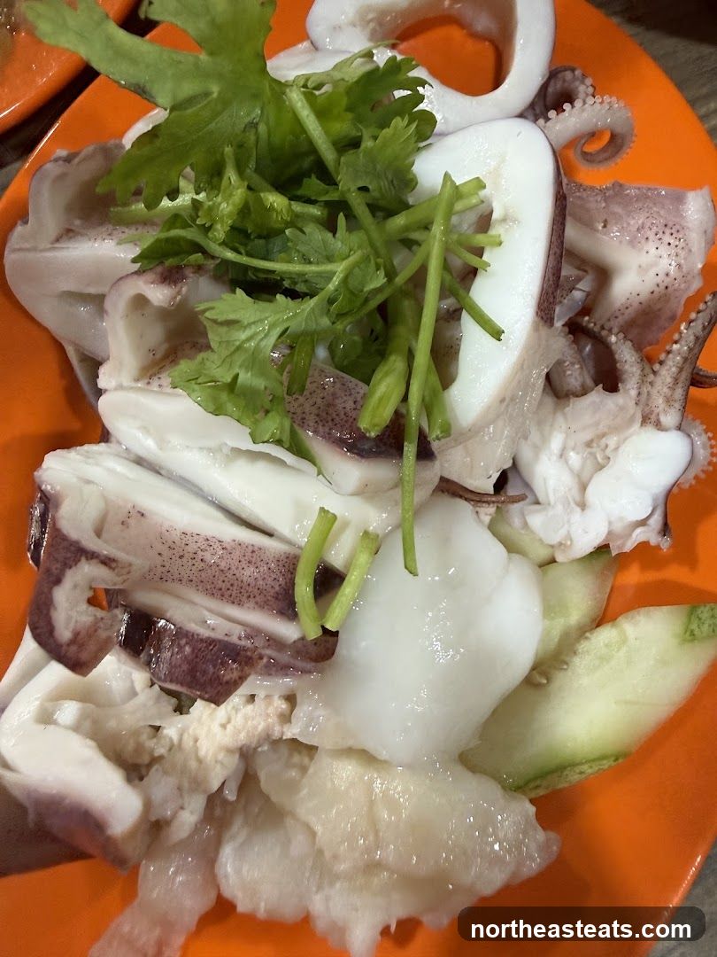 Steamed Squid with Herbs