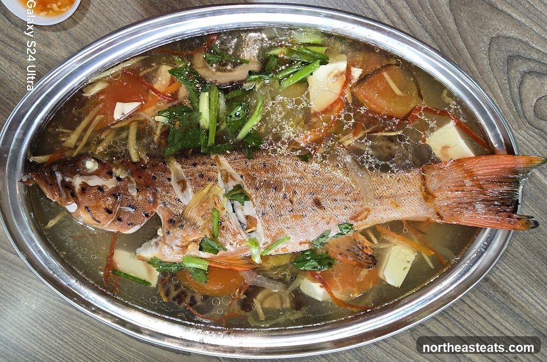 Steamed Fish with Tofu and Vegetables