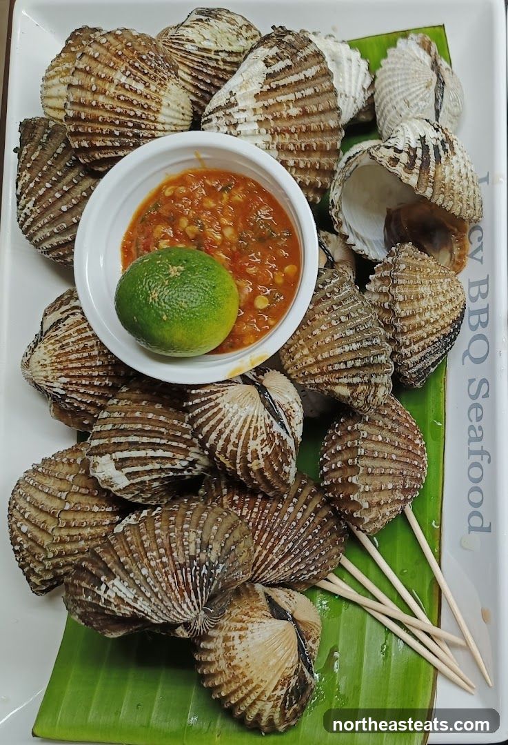 Grilled Cockles with Dipping Sauce