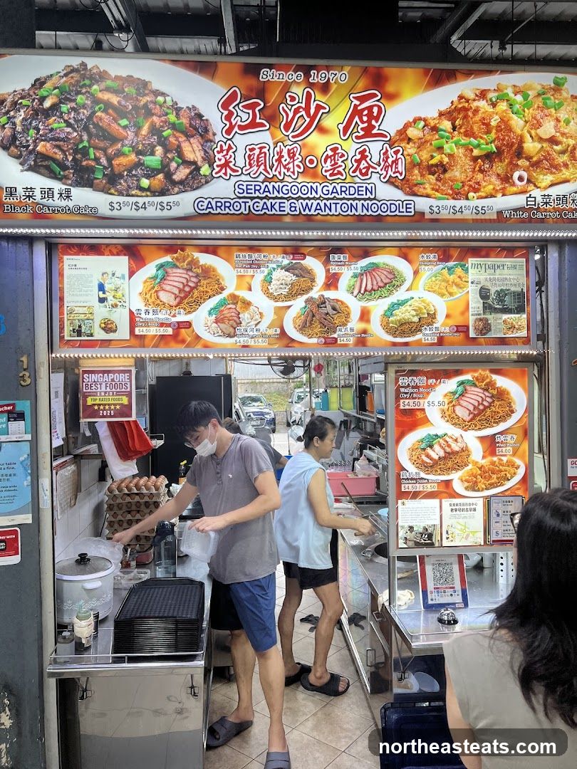 Serangoon Garden Carrot Cake & Wanton Noodle