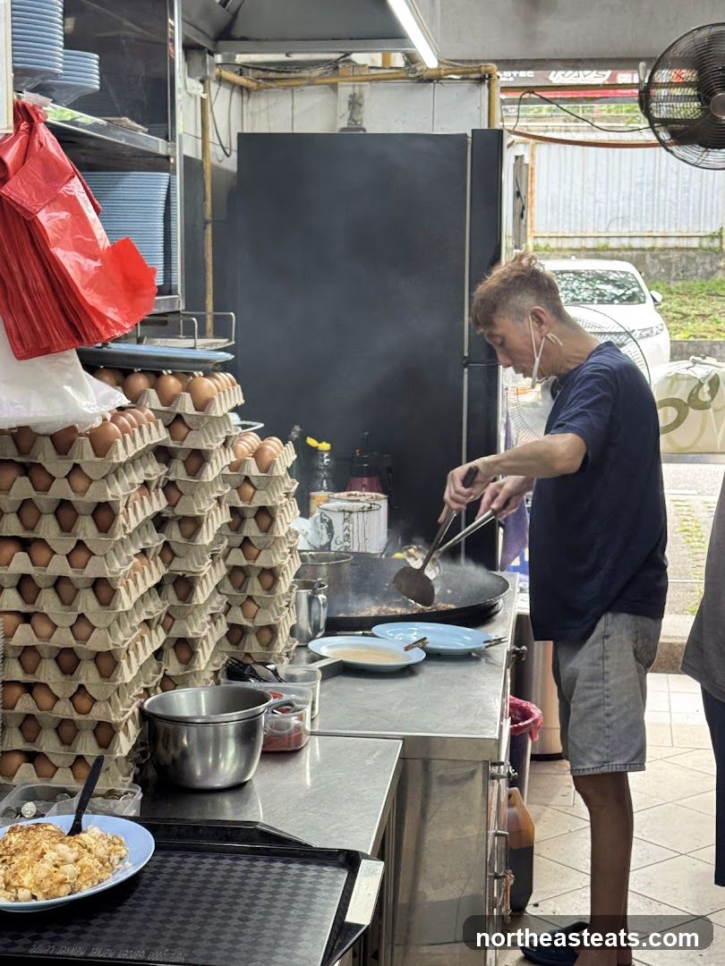 Cook preparing food