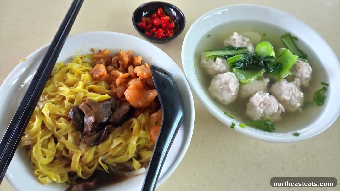 Noodles with Meatballs and Chili