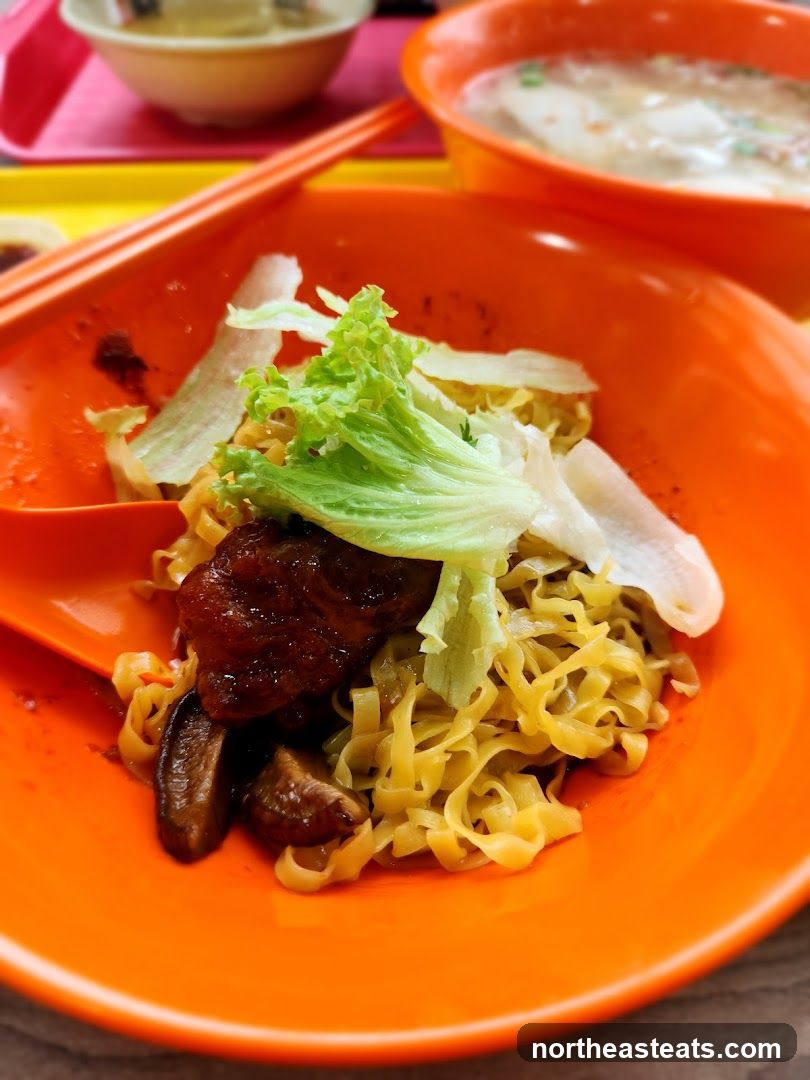 Noodles with Meat and Mushrooms