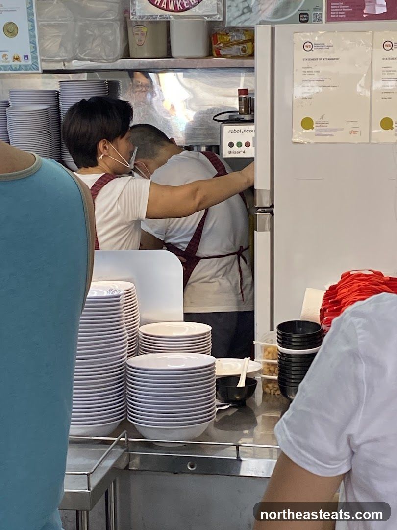 Kitchen Staff Preparing Food