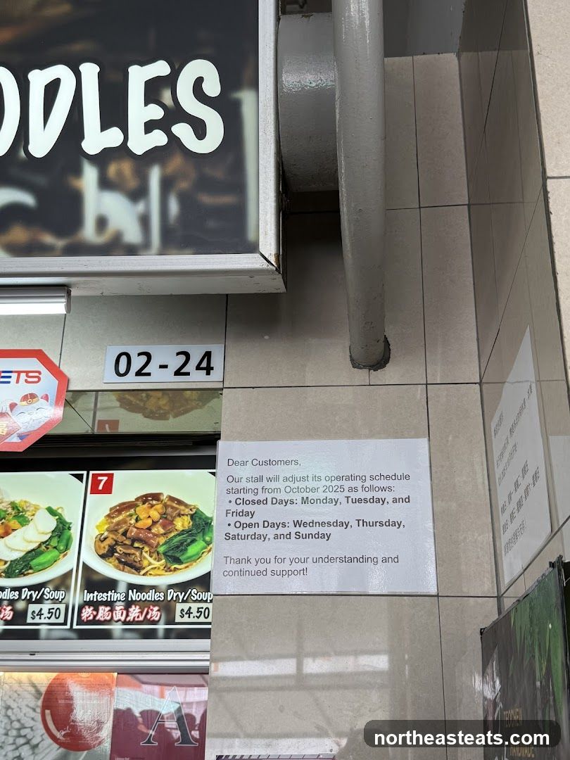 Noodles Stall Information