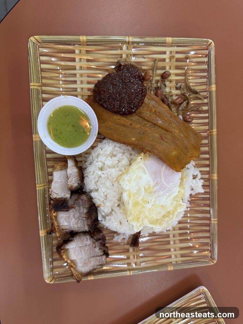 Nasi Lemak with Roasted Pork